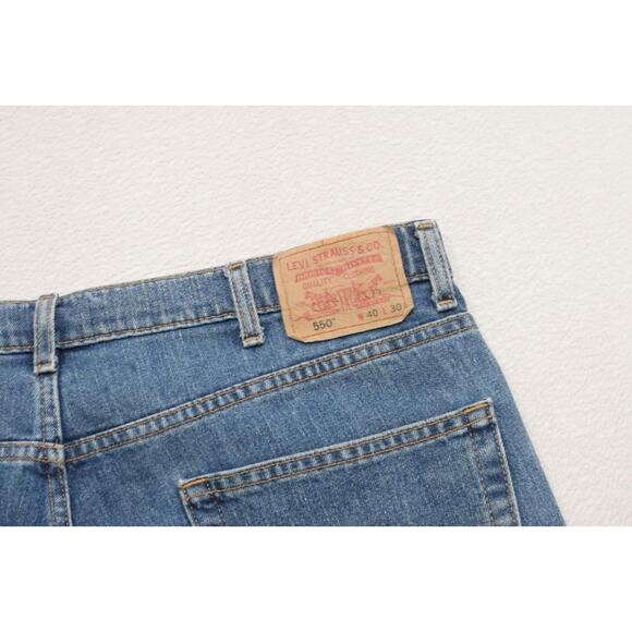 Levi's 550 Relaxed Fit Straight Blue Denim Jeans Rugged Mens Sz 40 x 30 - Picture 9 of 9